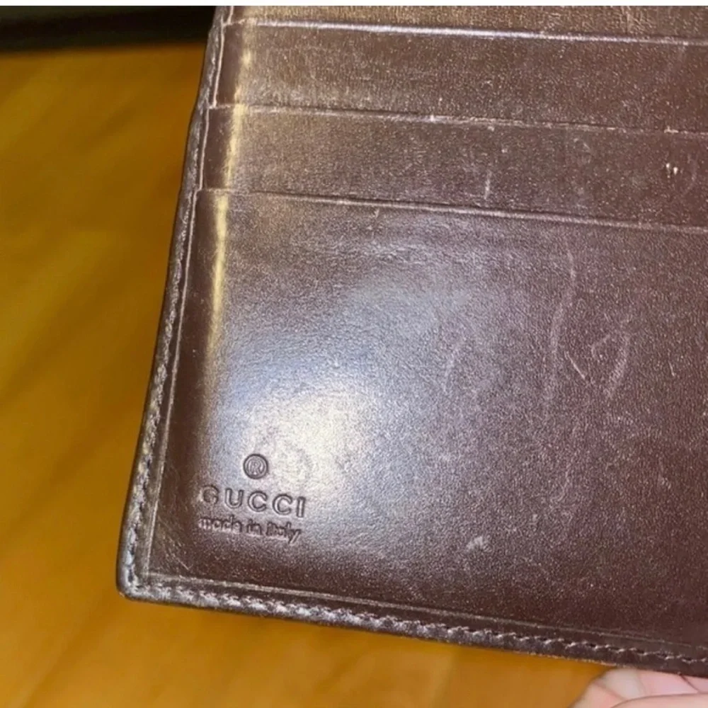 Gucci Monogram Canvas Bifold Wallet